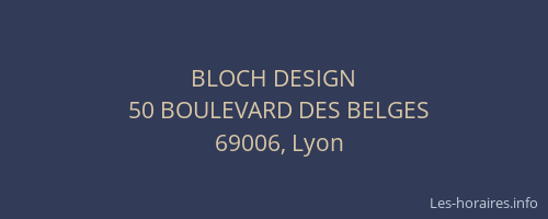 BLOCH DESIGN