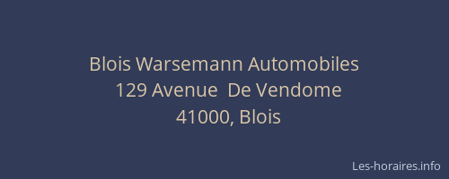 Blois Warsemann Automobiles