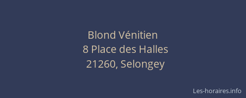 Blond V&eacute;nitien