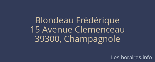 Blondeau Frédérique