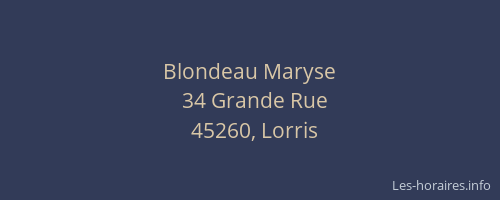 Blondeau Maryse