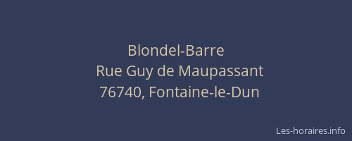 Blondel-Barre