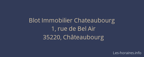 Blot Immobilier Chateaubourg