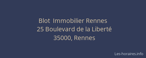 Blot  Immobilier Rennes