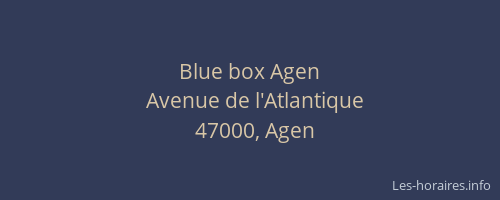 Blue box Agen