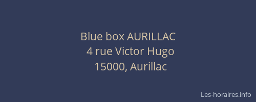Blue box AURILLAC