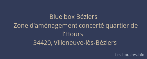 Blue box Béziers