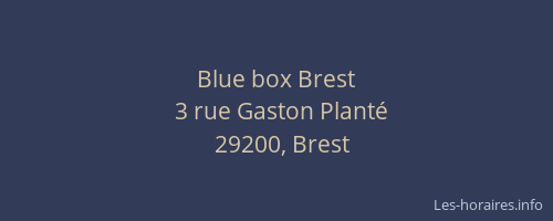 Blue box Brest