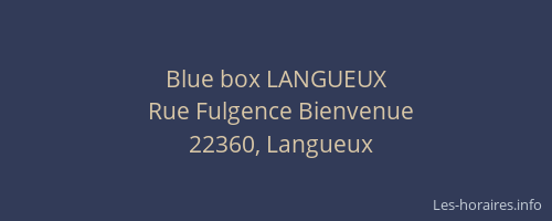 Blue box LANGUEUX