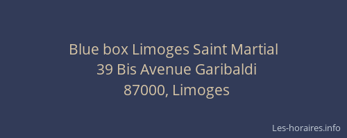 Blue box Limoges Saint Martial