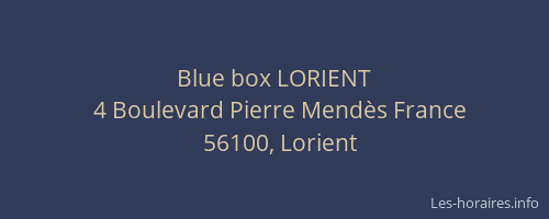 Blue box LORIENT