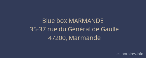 Blue box MARMANDE