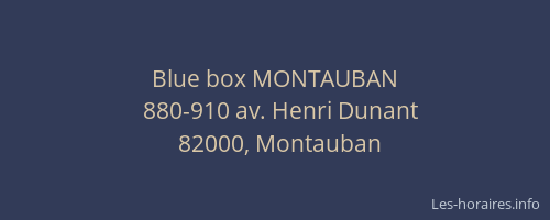 Blue box MONTAUBAN