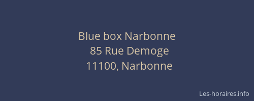 Blue box Narbonne
