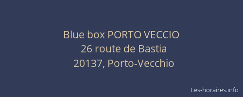 Blue box PORTO VECCIO