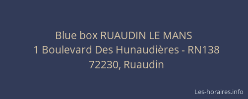 Blue box RUAUDIN LE MANS