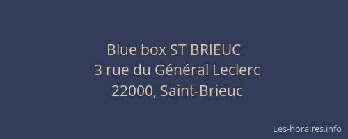 Blue box ST BRIEUC