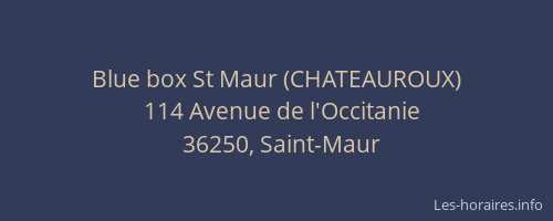 Blue box St Maur (CHATEAUROUX)