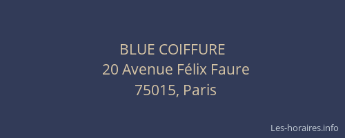 BLUE COIFFURE