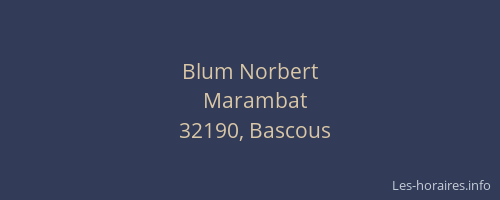 Blum Norbert