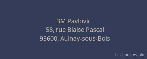 BM Pavlovic