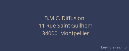 B.M.C. Diffusion
