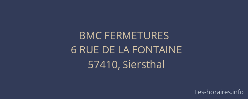BMC FERMETURES