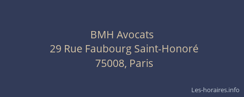 BMH Avocats