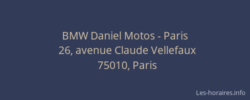 BMW Daniel Motos - Paris