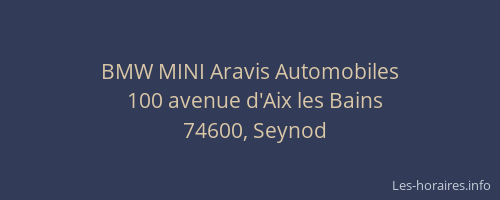 BMW MINI Aravis Automobiles