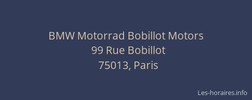 BMW Motorrad Bobillot Motors