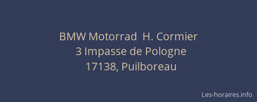 BMW Motorrad  H. Cormier