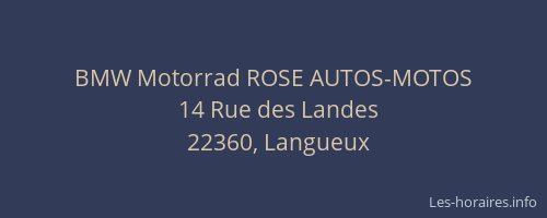 BMW Motorrad ROSE AUTOS-MOTOS