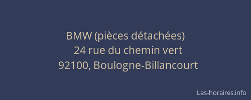BMW (pièces détachées)