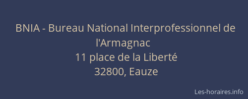 BNIA - Bureau National Interprofessionnel de l'Armagnac