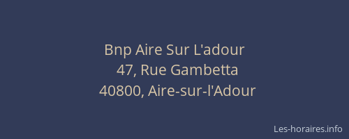Bnp Aire Sur L'adour