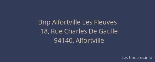 Bnp Alfortville Les Fleuves