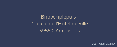 Bnp Amplepuis