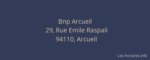 Bnp Arcueil