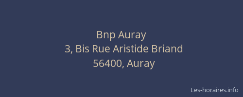 Bnp Auray