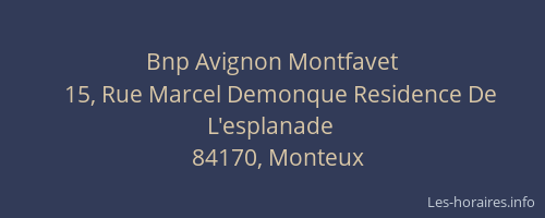 Bnp Avignon Montfavet