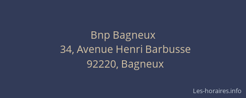Bnp Bagneux