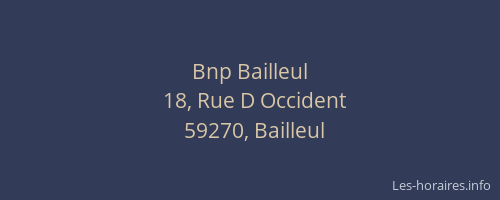 Bnp Bailleul