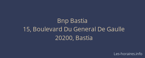 Bnp Bastia