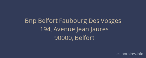 Bnp Belfort Faubourg Des Vosges