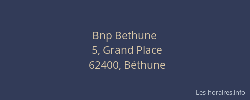Bnp Bethune