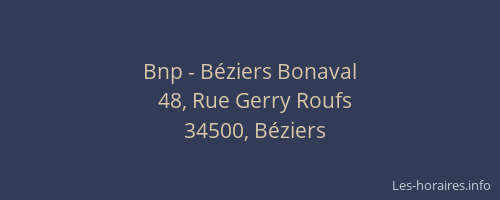 Bnp - Béziers Bonaval