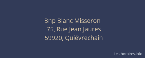 Bnp Blanc Misseron