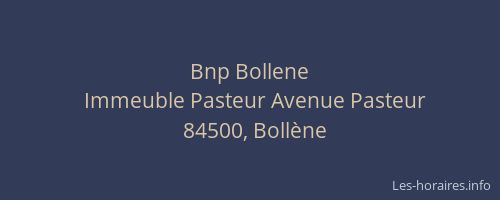 Bnp Bollene