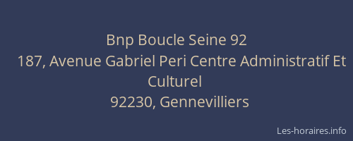 Bnp Boucle Seine 92
